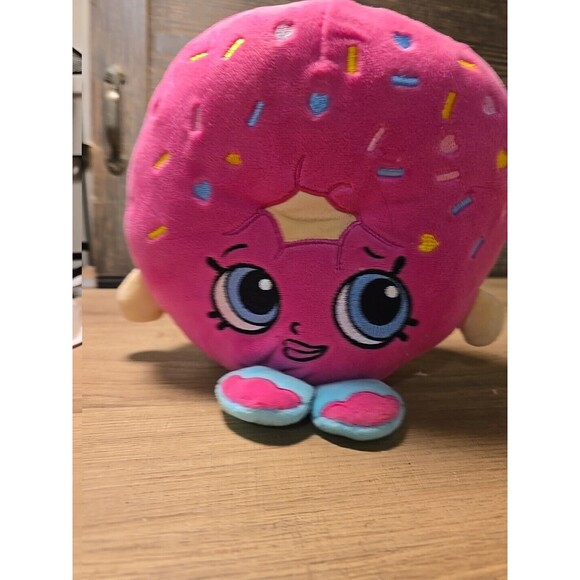 Shopkins D'Lish Donuts Pink with Sprinkles 14" Plush Pillow Penny Jar - Picture 2 of 8